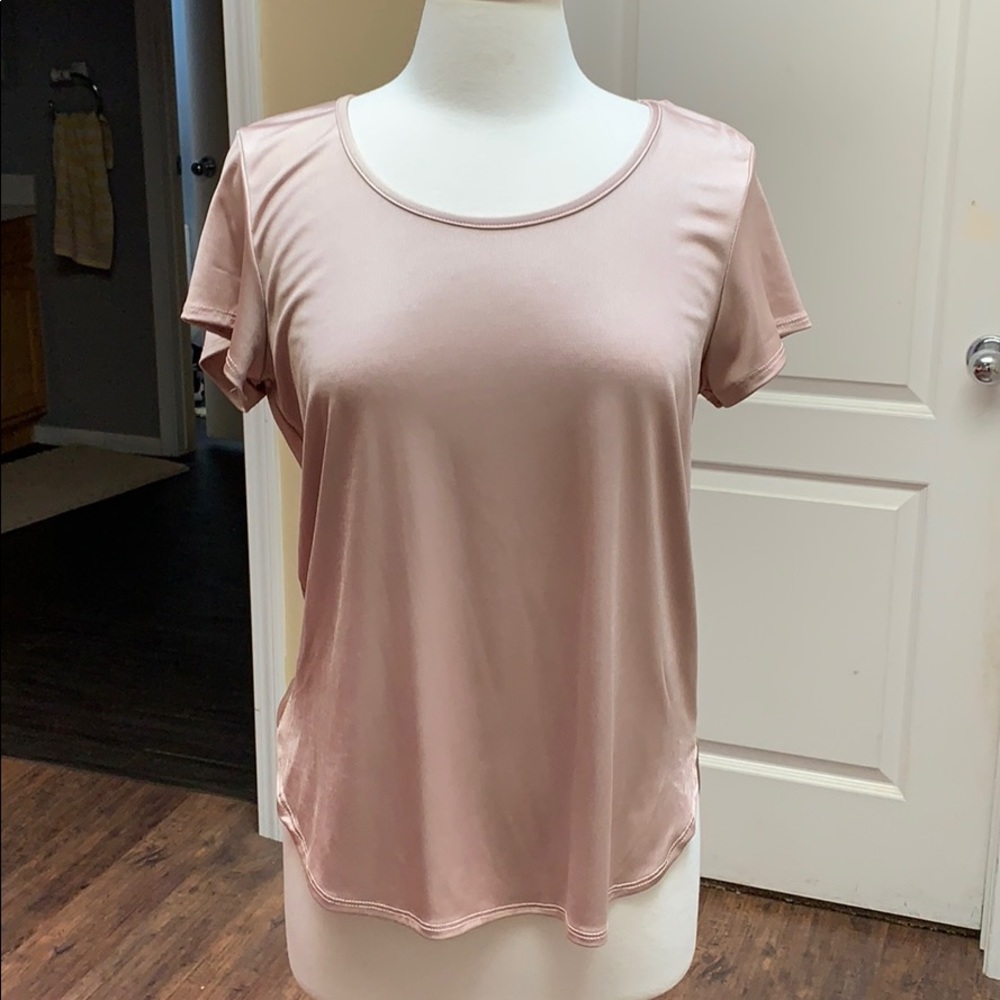 Metallic pink/creme shirt L HIP